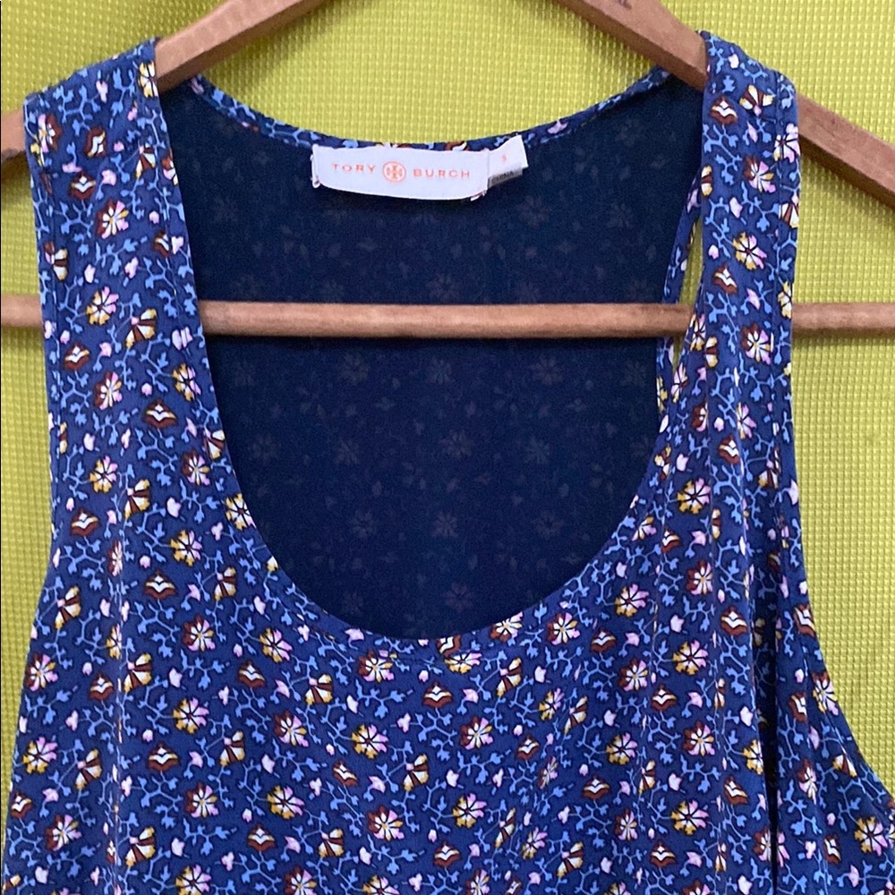 Tory Burch Blue Floral Women's silk mini